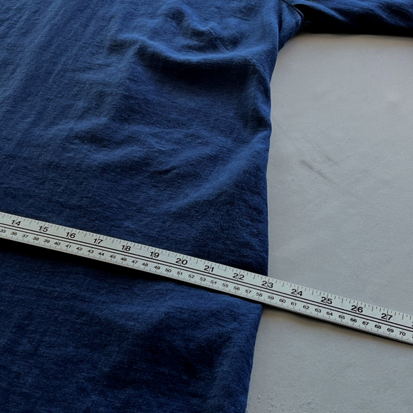 Talbots Womens Dress Size 16P  Linen Blue Knee Length Pockets V Neck Lagenlook - Picture 14 of 16